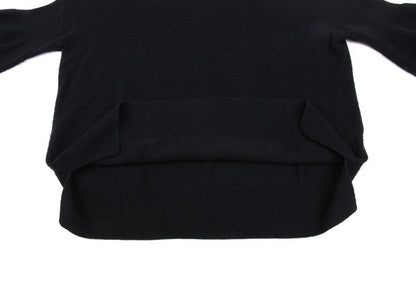 Theory Cashmere Blend Wool Paneled Sweater Black Size S