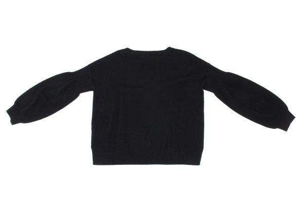 Theory Cashmere Blend Wool Paneled Sweater Black Size S