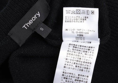 Theory Cashmere Blend Wool Paneled Sweater Black Size S