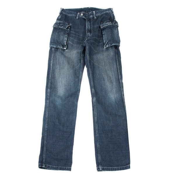 45rpm Cotton Cargo Denim Jeans Indigo Size 30