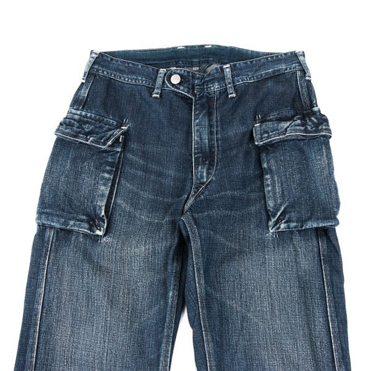 45rpm Cotton Cargo Denim Jeans Indigo Size 30