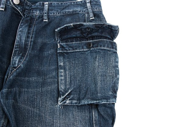 45rpm Cotton Cargo Denim Jeans Indigo Size 30