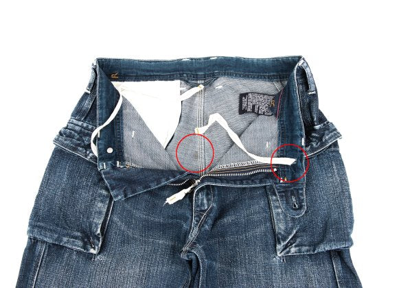 45rpm Cotton Cargo Denim Jeans Indigo Size 30