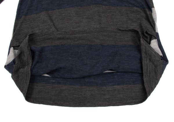Plantation Washed Wool Border Long Sleeve Top Multi Size M