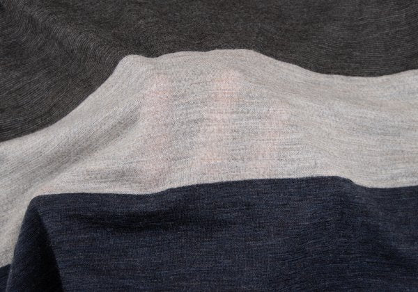 Plantation Washed Wool Border Long Sleeve Top Multi Size M