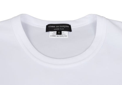 COMME des GARCONS HOMME PLUS Hem Print T-Shirt White Size S