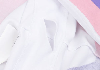 COMME des GARCONS HOMME PLUS Hem Print T-Shirt White Size S