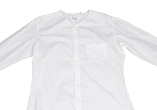 Yohji Yamamoto POUR HOMME Cotton Cut-Off Shirt White Size 4