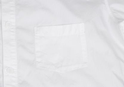 Yohji Yamamoto POUR HOMME Cotton Cut-Off Shirt White Size 4