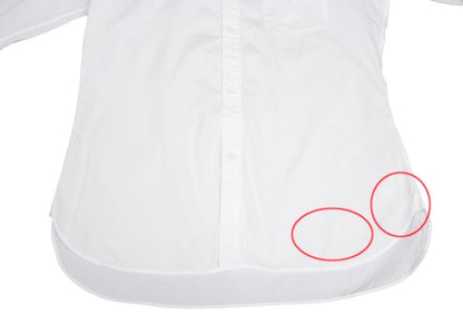 Yohji Yamamoto POUR HOMME Cotton Cut-Off Shirt White Size 4