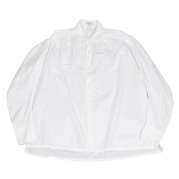 Yohji Yamamoto POUR HOMME Curved Sleeve Shirt White Size M