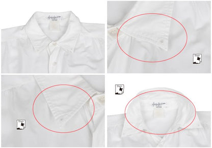 Yohji Yamamoto POUR HOMME Curved Sleeve Shirt White Size M