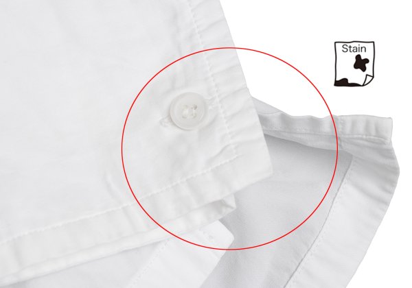 Yohji Yamamoto POUR HOMME Curved Sleeve Shirt White Size M