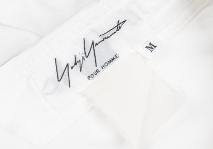 Yohji Yamamoto POUR HOMME Curved Sleeve Shirt White Size M