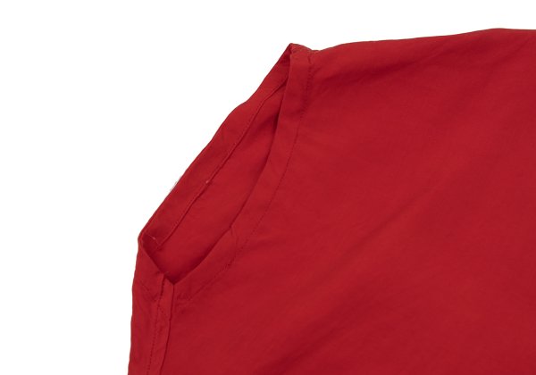 Y's Rayon Open Collar Pullover Blouse Red Size M