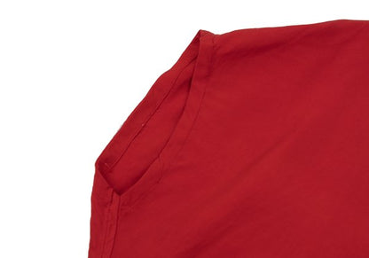 Y's Rayon Open Collar Pullover Blouse Red Size M