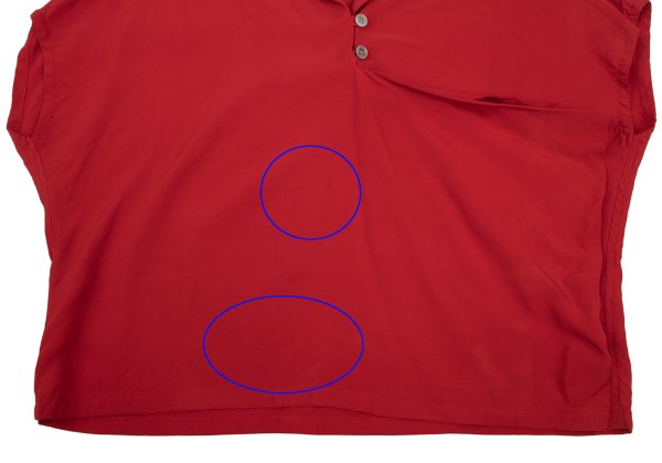 Y's Rayon Open Collar Pullover Blouse Red Size M