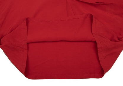Y's Rayon Open Collar Pullover Blouse Red Size M