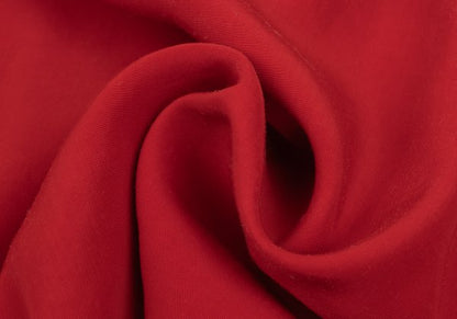 Y's Rayon Open Collar Pullover Blouse Red Size M