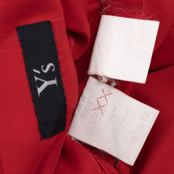 Y's Rayon Open Collar Pullover Blouse Red Size M