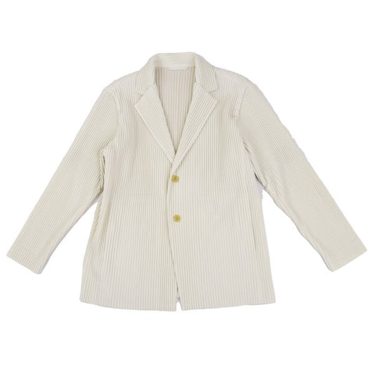 HOMME PLISSE ISSEY MIYAKE 19AW Pleated Blazer Cream Size 1