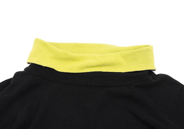 gigli Double Face Cotton Black Yellow-Green Size 38