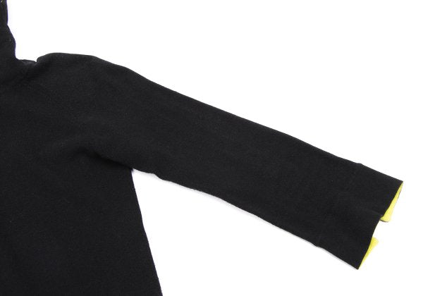 gigli Double Face Cotton Black Yellow-Green Size 38