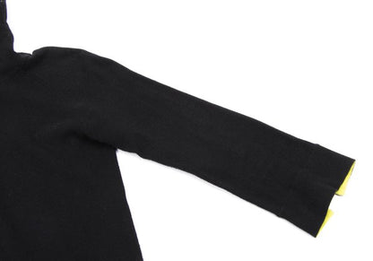 gigli Double Face Cotton Black Yellow-Green Size 38