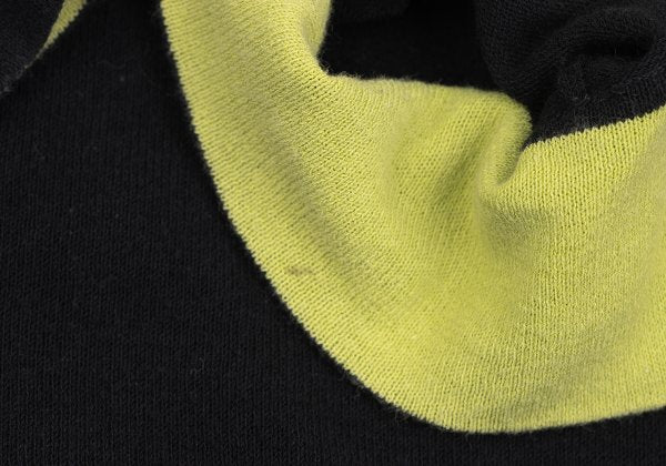 gigli Double Face Cotton Black Yellow-Green Size 38