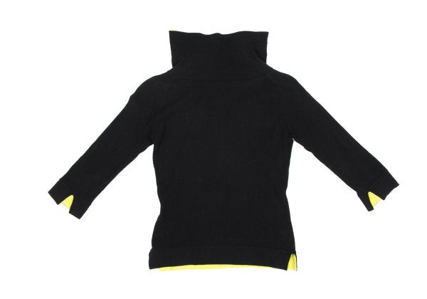 gigli Double Face Cotton Black Yellow-Green Size 38