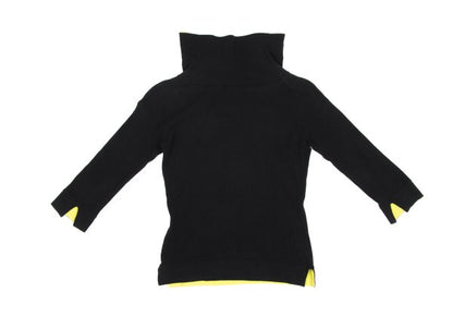 gigli Double Face Cotton Black Yellow-Green Size 38