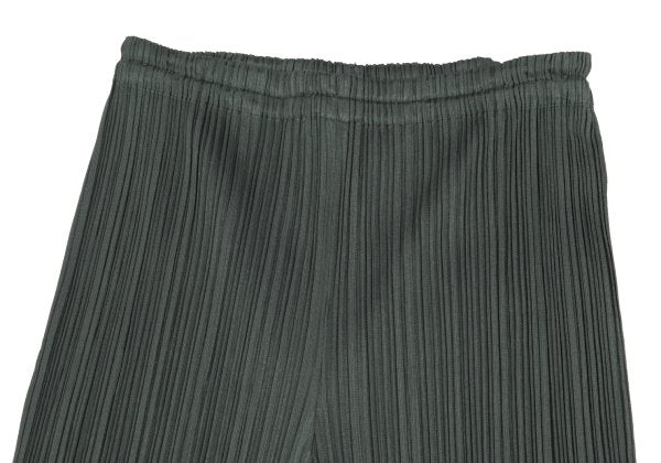 PLEATS PLEASE Pleated Straight Pants Gray Polyester Size 3