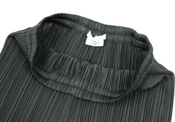 PLEATS PLEASE Pleated Straight Pants Gray Polyester Size 3