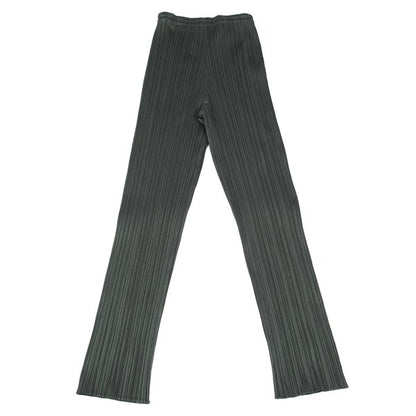 PLEATS PLEASE Pleated Straight Pants Gray Polyester Size 3