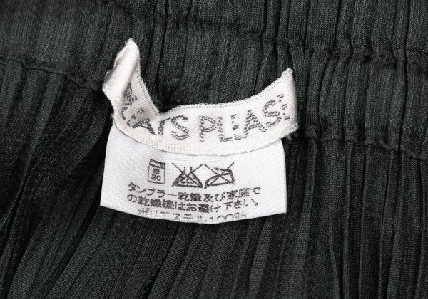 PLEATS PLEASE Pleated Straight Pants Gray Polyester Size 3
