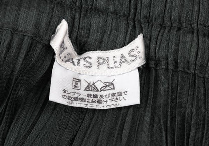 PLEATS PLEASE Pleated Straight Pants Gray Polyester Size 3