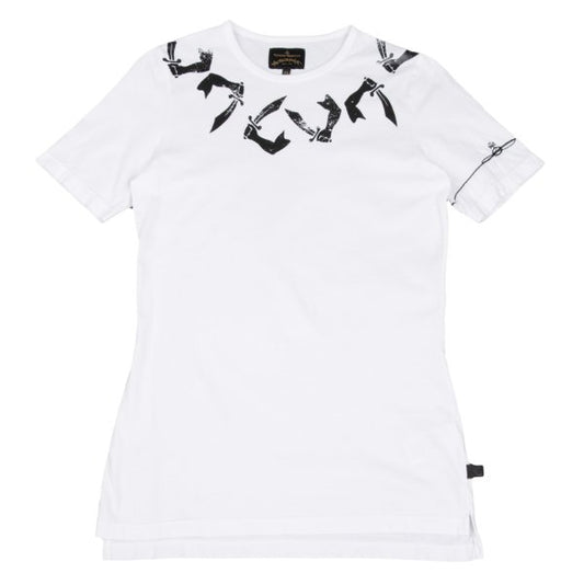 Vivienne Westwood ANGLOMANIA Cotton T-Shirt White Size XS