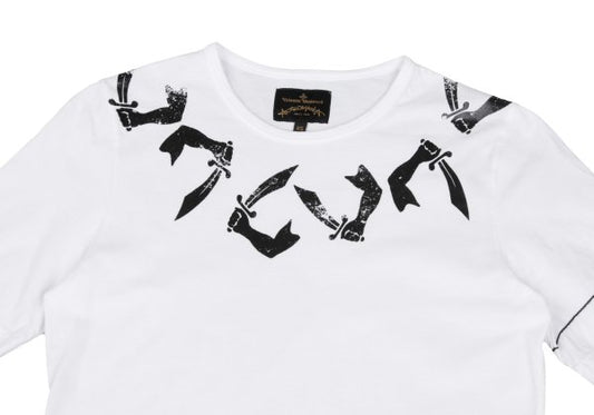 Vivienne Westwood ANGLOMANIA Cotton T-Shirt White Size XS