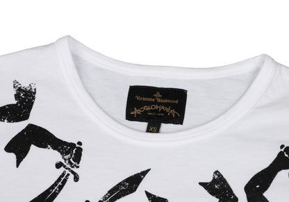 Vivienne Westwood ANGLOMANIA Cotton T-Shirt White Size XS