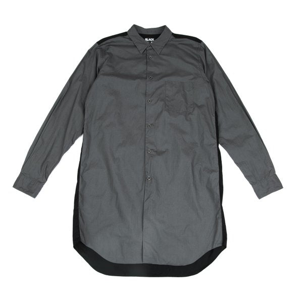 BLACK COMME des GARCONS Cotton Back Panel Shirt Gray Size XL
