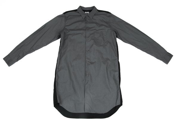BLACK COMME des GARCONS Cotton Back Panel Shirt Gray Size XL