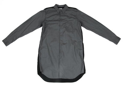 BLACK COMME des GARCONS Cotton Back Panel Shirt Gray Size XL