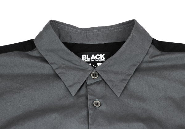 BLACK COMME des GARCONS Cotton Back Panel Shirt Gray Size XL