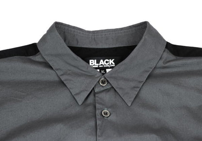 BLACK COMME des GARCONS Cotton Back Panel Shirt Gray Size XL
