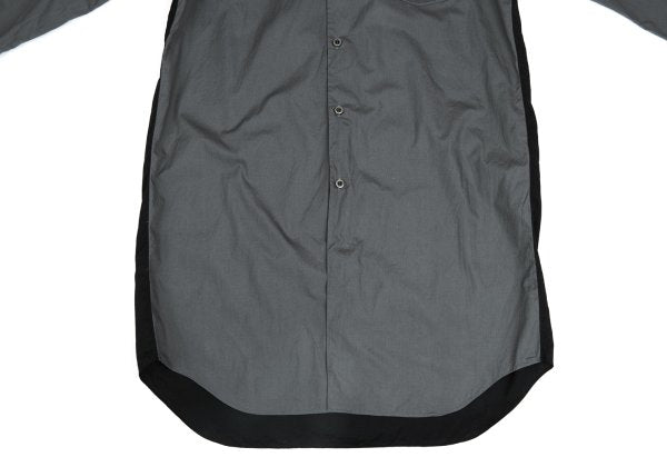 BLACK COMME des GARCONS Cotton Back Panel Shirt Gray Size XL