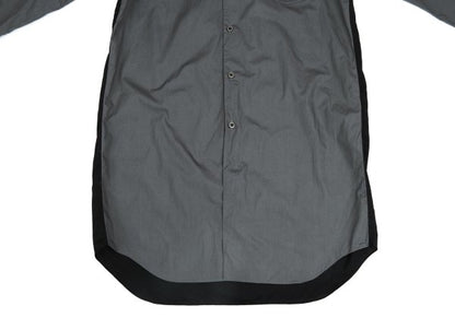BLACK COMME des GARCONS Cotton Back Panel Shirt Gray Size XL