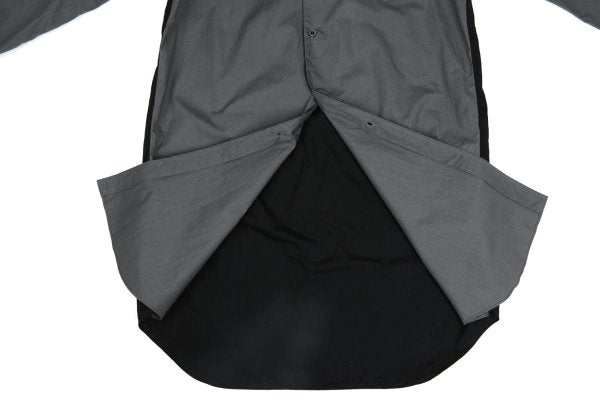 BLACK COMME des GARCONS Cotton Back Panel Shirt Gray Size XL