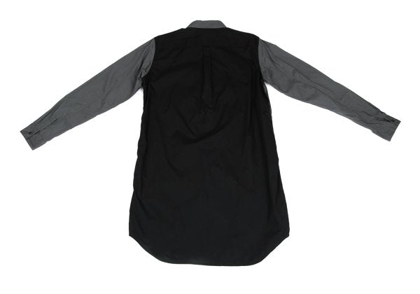 BLACK COMME des GARCONS Cotton Back Panel Shirt Gray Size XL