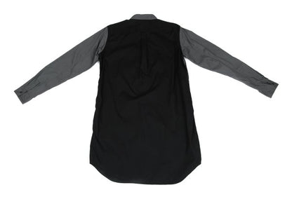 BLACK COMME des GARCONS Cotton Back Panel Shirt Gray Size XL