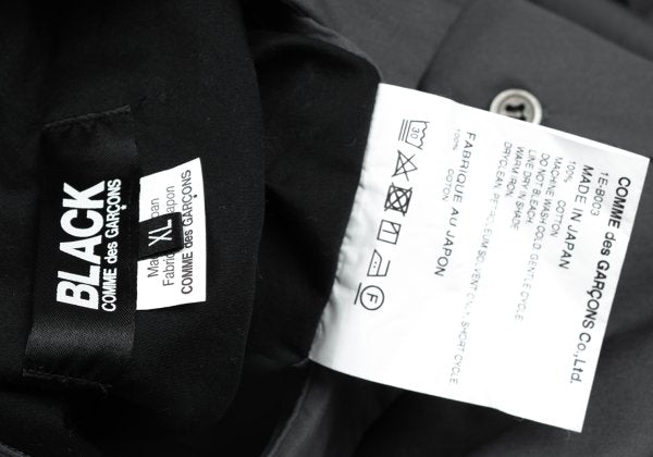 BLACK COMME des GARCONS Cotton Back Panel Shirt Gray Size XL